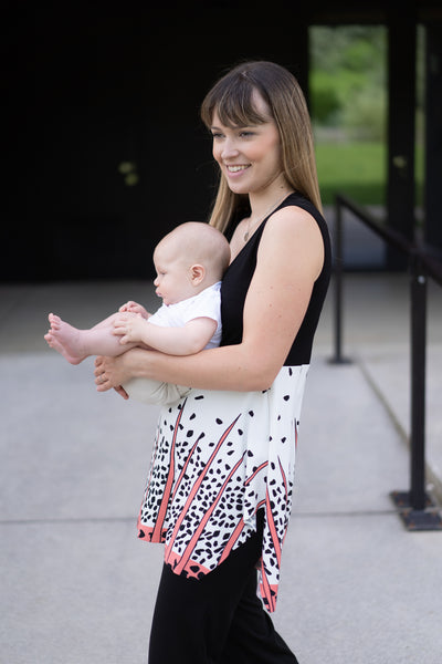 Tunika za dojenje in nosečnost - brez rokavov
