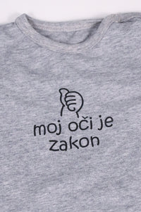 Otroški bodi z napisom "moj oči je zakon" - dolg rokav - 62